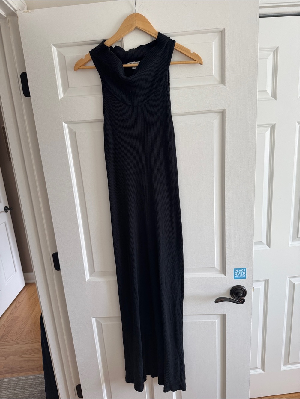 James Perse Black Sleeveless Maxi Dress